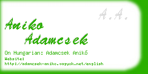 aniko adamcsek business card